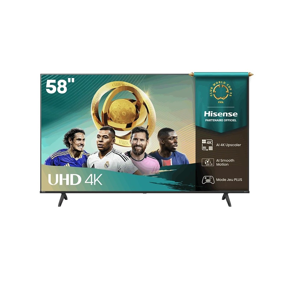 HISENSE TV LED 58'' 58A6N VIDAA SMART - 4K UHD - Garantie 12 mois A...