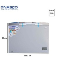 Nasco Congélateur Horizontal KNAS-400 / HNAS 400- Gris - 290 Litres...