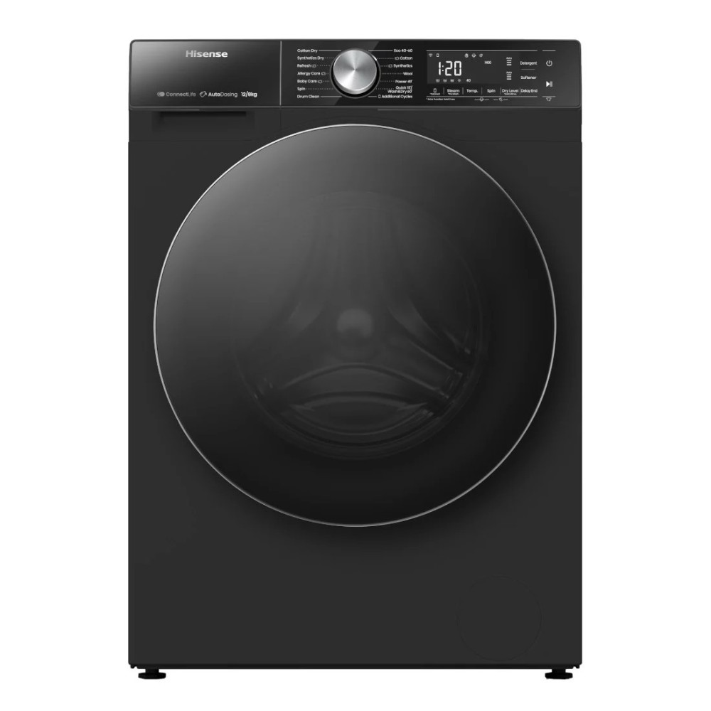 Hisense Machine A Laver 12Kg - Sechage 8Kg Ouverture Frontale - Inverter - CONNECT LIFE - Garantie 12 Mois