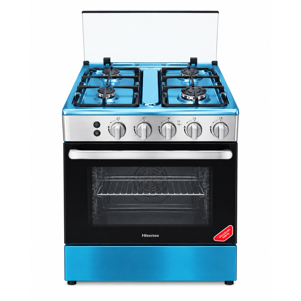 HISENSE GAZINIÈRE 4 FEUX – 60 X 60 CM - Allumage auto - Garantie 06 mois