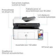 Hp Imprimante Multifonction Laser 137fnw - 4en 1 - Wifi - Garantie 06 mois