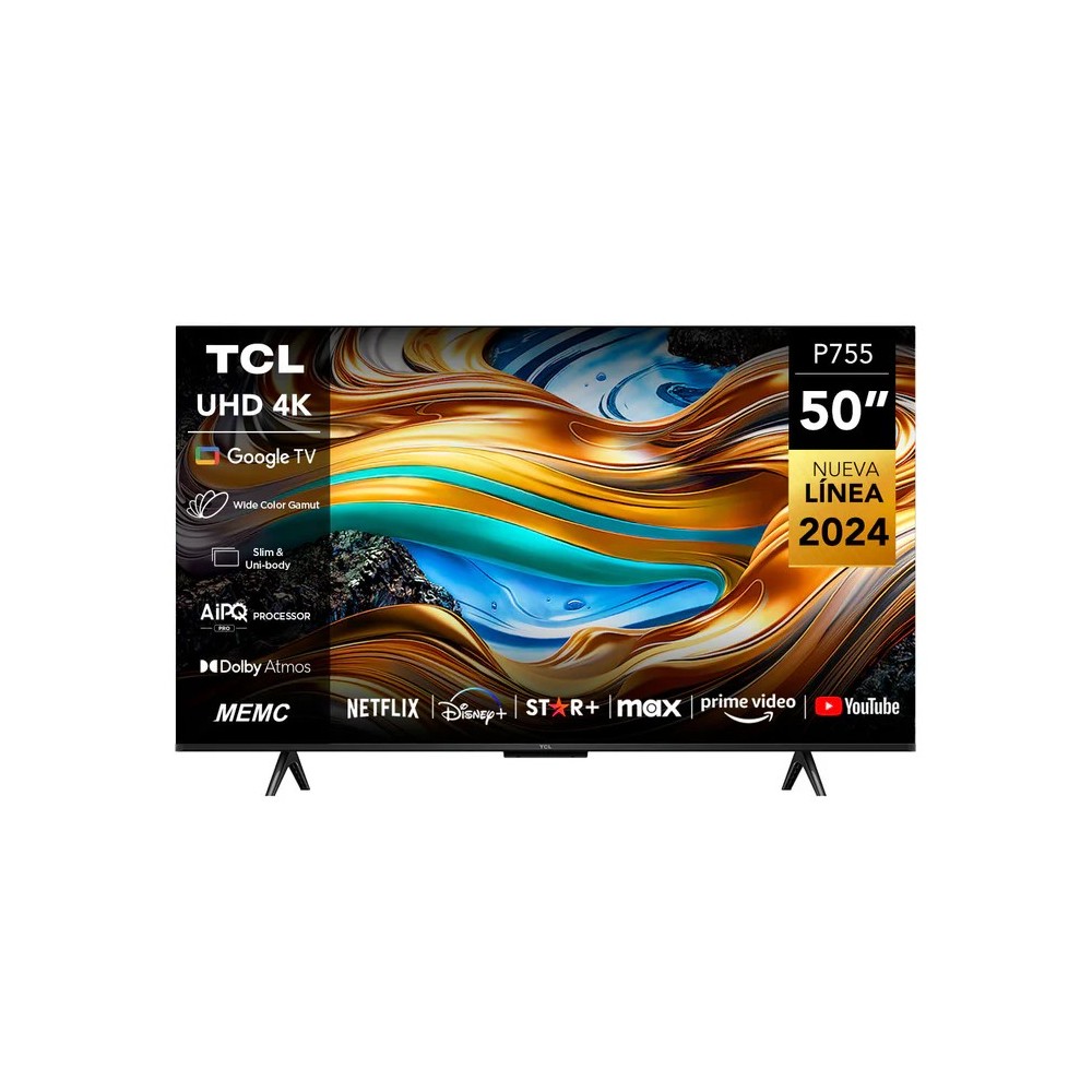 TCL 50'' INCH P755 (Modèle 2024) - ECRAN SANS BORD - UHD 4K - SMART... TCL 50'' INCH P755 (Modèle 2024) - ECRAN SANS BORD - UHD 4K - SMART...