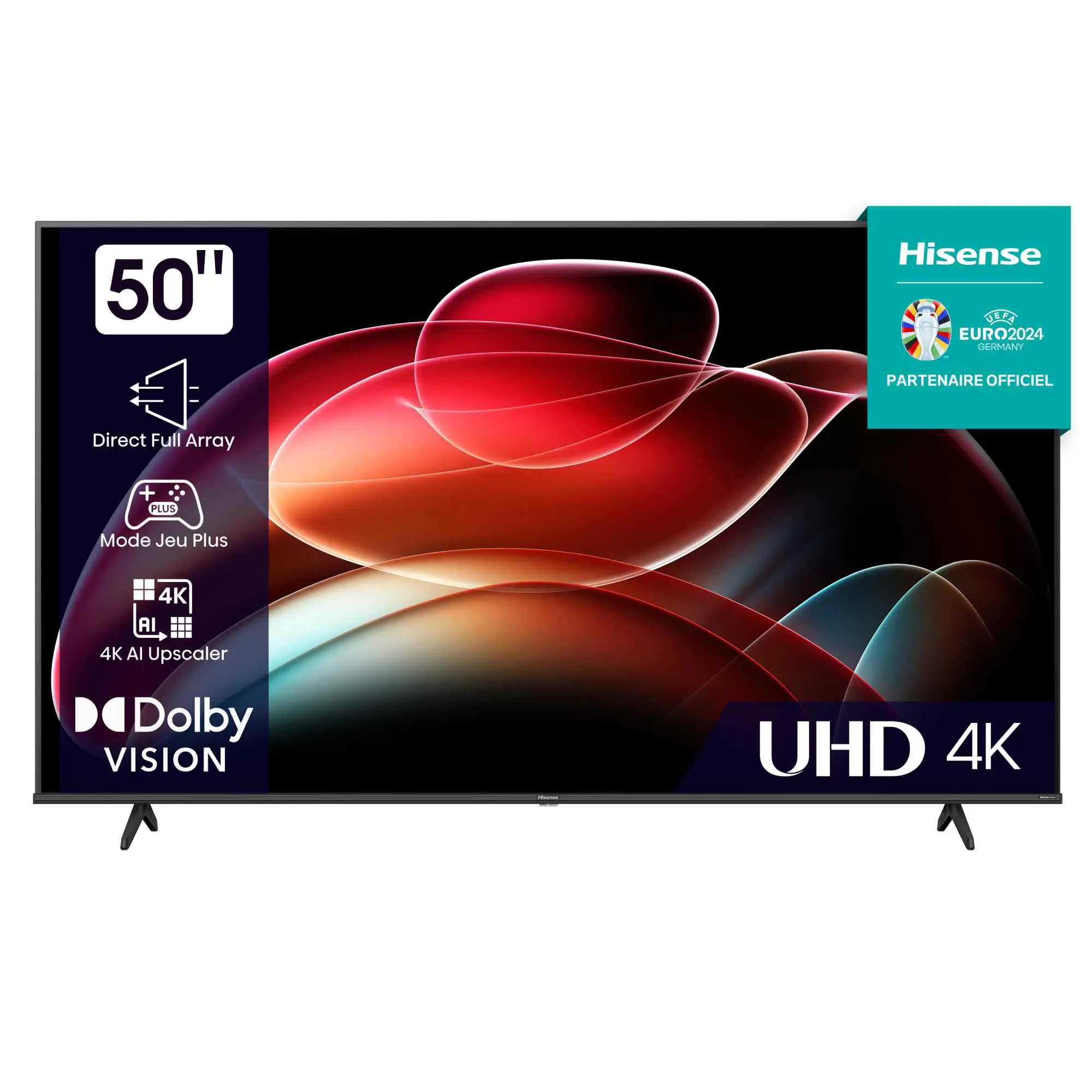 Hisense 50″ TV Ultra HD 4K - Ecran Sans Bord Série A6K(Modèle 2024)