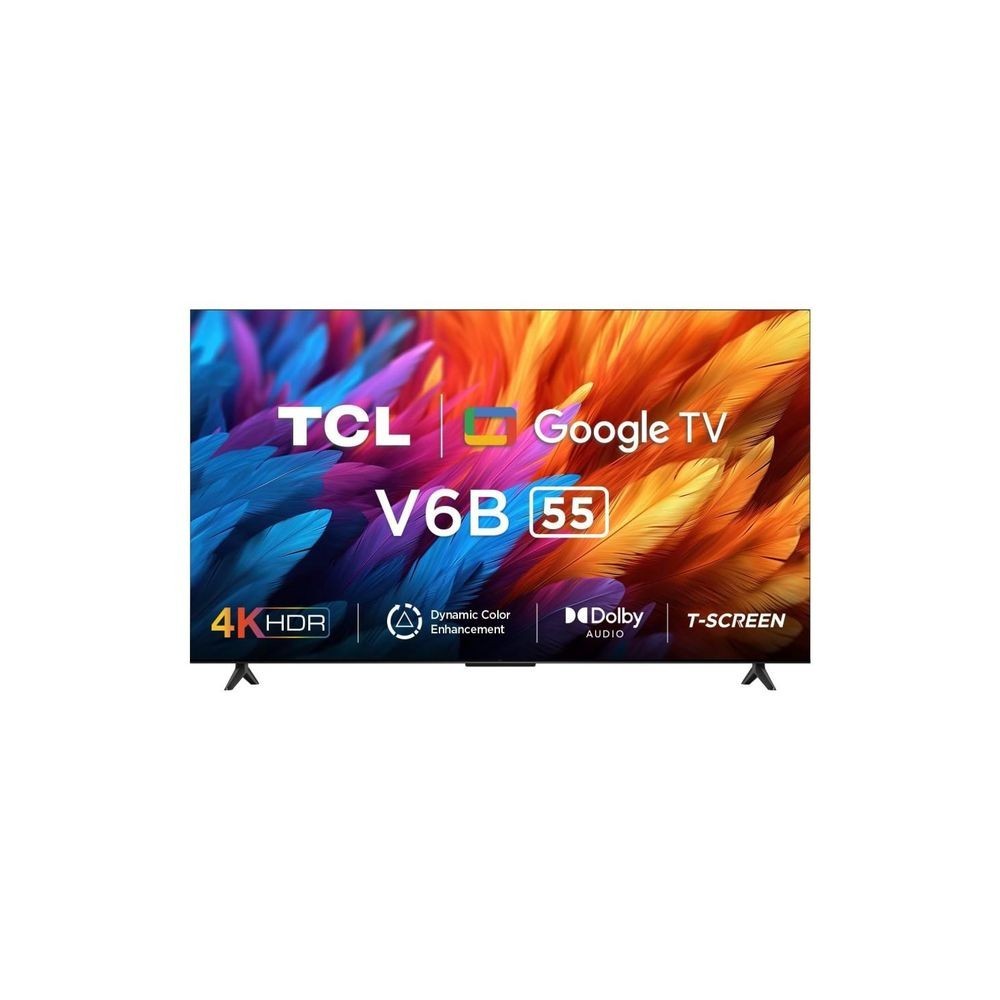TCL 55'' INCH V6B SERIES - ECRAN SANS BORD - UHD 4K - SMART GOOGLE TV - Garantie 12 Mois TCL 55'' INCH V6B SERIES - ECRAN SANS BORD - UHD 4K - SMART GOOGLE TV - Garantie 12 Mois