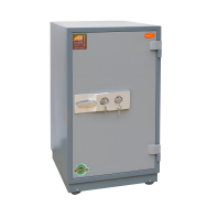 Coffre-fort ignifuge en acier renforcé double clé – Haute sécurité- Gris