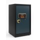 Coffre-fort electronique en acier renforcé avec code numérique et clé de secours – Haute sécurité - Gris/ Noir