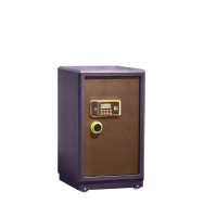 Coffre-fort electronique en acier renforcé avec code numérique et clé de secours – Haute sécurité - Marron