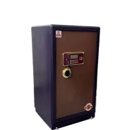 Coffre-fort electronique en acier renforcé avec code numérique et clé de secours – Haute sécurité - Marron