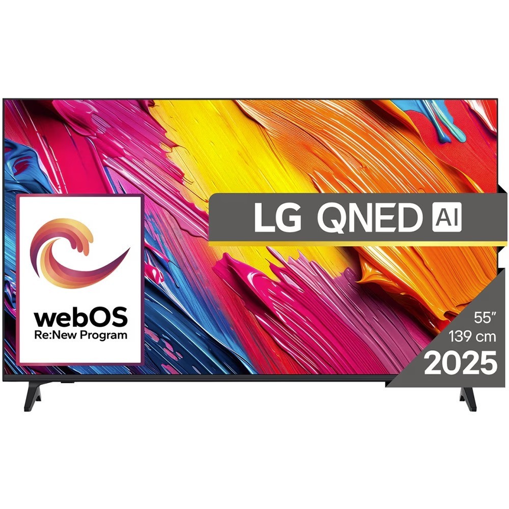 LG TV QNED 55" 4K UHD, HDR10, Processeur AI, Smart TV webOS25 - Garantie 12 mois
