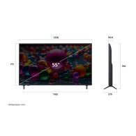 LG 55 POUCES - UA85 Smart TV UHD 4K bouton IA et commandes vocales HDR10 webOS25 - Garantie 12 mois