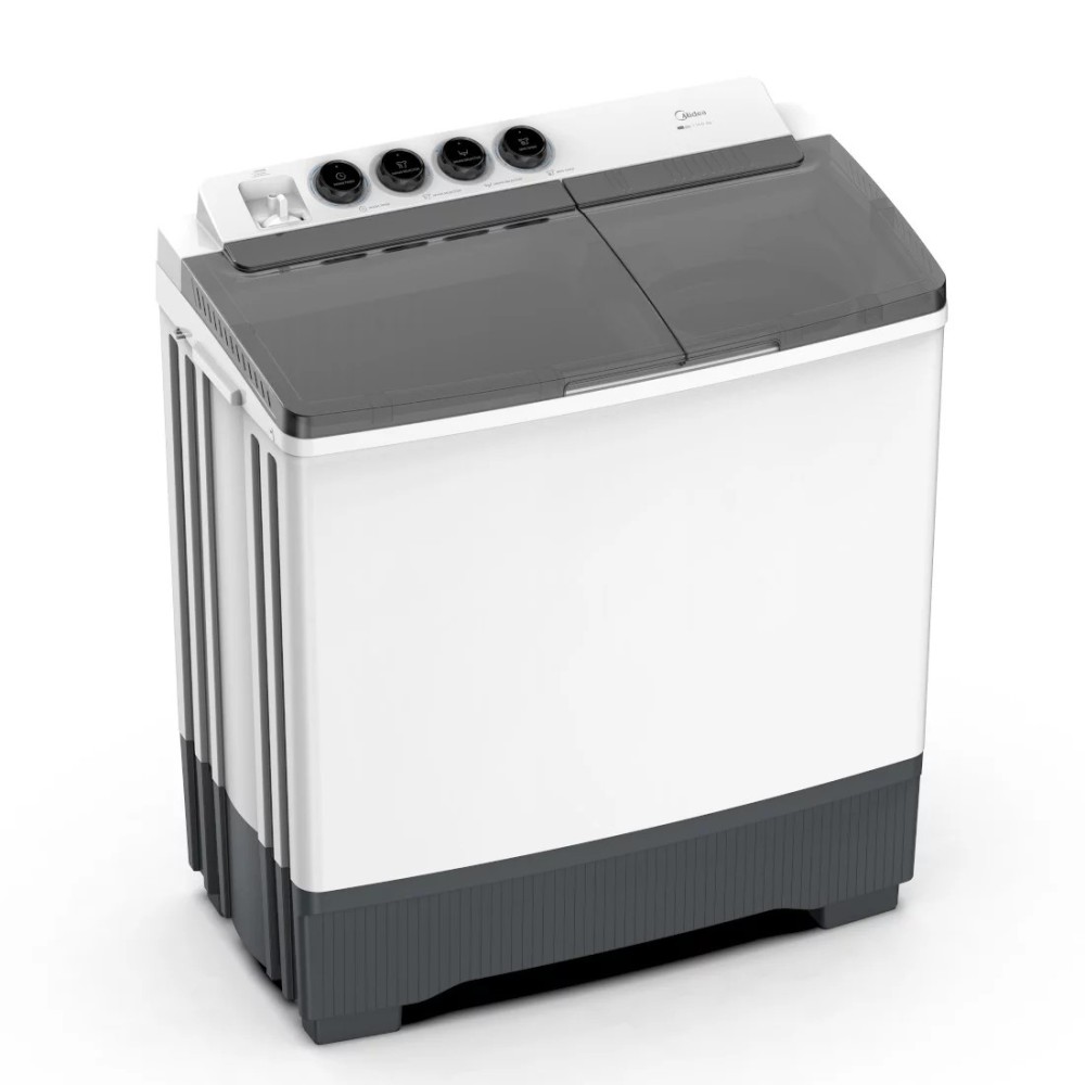 Midea Machine A Laver 7Kg -MT100W70/WG/Ouverture en Haut/Twin Tub/Blanc/Lavage 7Kg-Essorag 4Kg - Garantie 06 mois