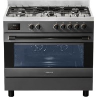 Gazinière Toshiba  – 5 Feux – Four 135L – Double Convection – Allumage auto – 90×60 cm - Garantie 06 mois